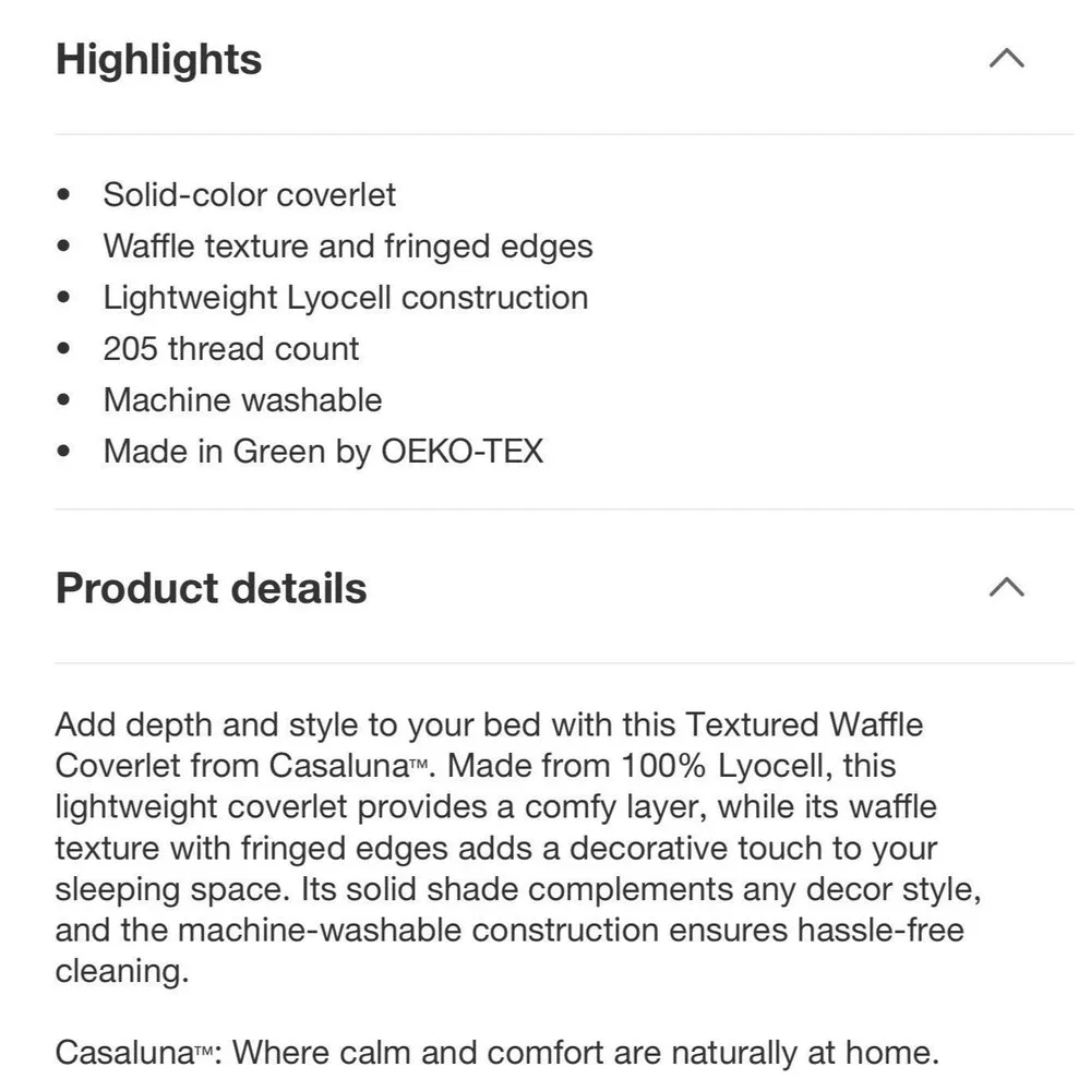 Queen Textured Waffle Coverlet Dark Mineral Blue - Casaluna NEW